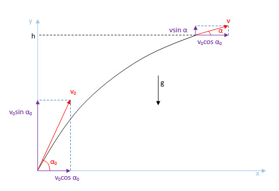 Тело брошено под углом к горизонту с начальной скоростью 10 м/с. Какова скорость тела